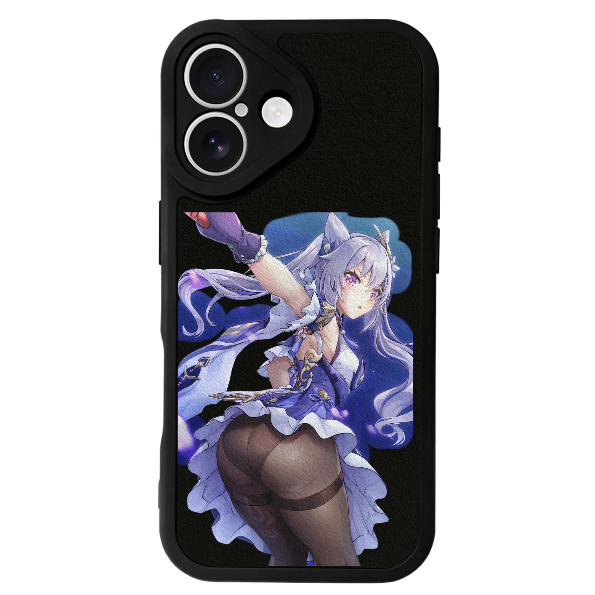 げんし神 刻晴 こくせい genshin Kokusei 【iPhone 16シリーズ対応】シリコンスマホケース（レザー調） 材質：シリコン
